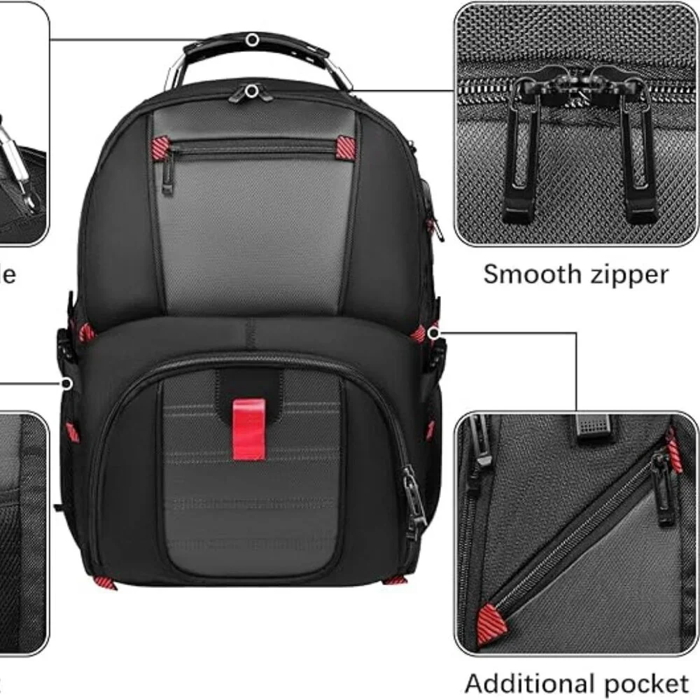 NEW! Topnotch Water-resistant Backpack w/USB/Luggage Strap/Padded Laptop Pocket - Picture 1 of 16